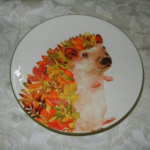 2 Pier 1 Fall Porcupine Plate China EUC